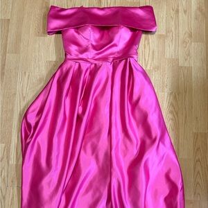 Stunning Off-Shoulder Pink Wedding Dress